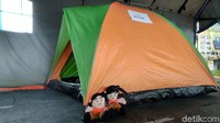 Posko Mudik BPBD Ciamis juga menyediakan tenda bertema anak-anak.