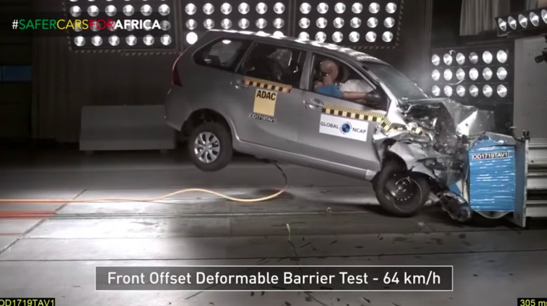 Crash Test Avanza. Foto: Global NCAP Crash Test Avanza. Foto: Global NCAP