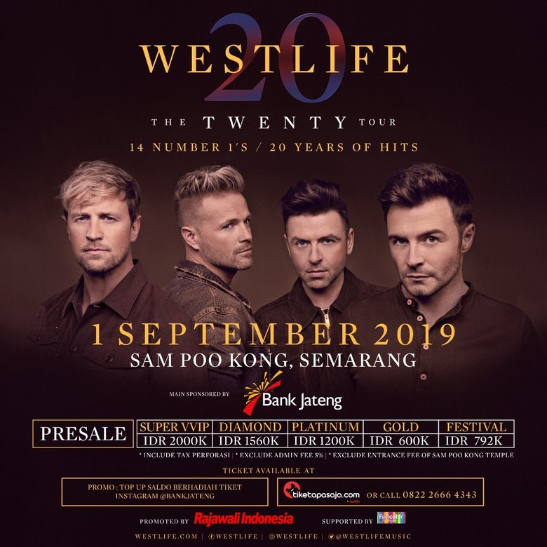 Di Semarang, Westlife Akan Singgah di Tempat Bersejarah