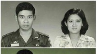 Ini adalah foto untuk Kartu Penunjuk Istri (Prajurit) SBY dan Ani Yudhoyono pada tahun 1978. Ani pernah bercerita bahwa 10 hari setelah menikah, dia ditinggal SBY untuk tugas operasi selama 13 bulan sehingga terlambat mengajukan KPI ke dinas (Instagram)