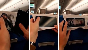 Agar tetap bisa nonton ponsel di pesawat. (Foto: Brightside)