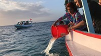 Kepala Bidang (Kabid) Hubungan Masyarakat (Humas) Polda Jatim, Kombespol Frans Barung Mangera sebelumnya mengungkapkan, penggagalan penyelundupan ini bermula dari informasi masyarakat. (Dok Kementerian Kelautan dan Perikanan/KKP)
