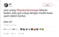 Mudik 2019, Netizen Ramai-ramai Cuitkan #RayakanSemangat