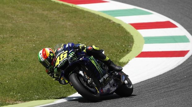 Valentino Rossi belum meraih podium di MotoGP 2019. (