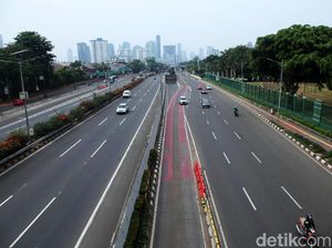 Potret Sepinya Arus Lalu Lintas Jakarta di H-2 Lebaran