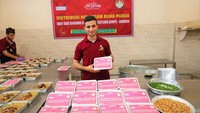Makanan yang siap dibagikan. Dubes RI untuk Yordania dan Palestina, Andy Rachmianto, menyampaikan terima kasih kepada masyarakat di Tanah Air yang terus membantu Palestina (dok KBRI Amman)
