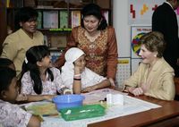 Ani Yudhoyono dan Laura Bush.