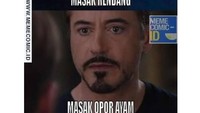 Inikah penyebab Civil War sebenarnya? Ternyata karena Captain America mau buat rendang, tapi Iron Man justru maunya bikin opor. Foto: memecomic