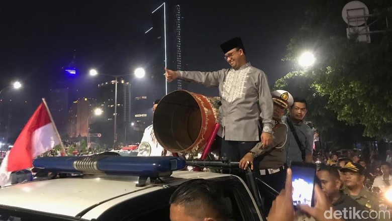 Takbir Keliling di Tanah Abang, Anies Salam The Jak Takbir Keliling di Tanah Abang, Anies Salam The Jak