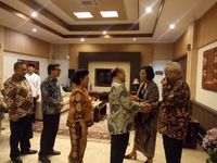 Menteri Keuangan Sri Mulyani Indrawati menggelar open house