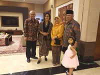 Menteri Keuangan Sri Mulyani Indrawati menggelar open house