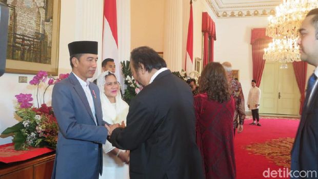 berlebaran ke Presiden Jokowi di Istana.