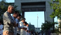 Salat Idul Fitri berlangsung di lapangan Bank Indonesia, Rabu (5/6/2019).