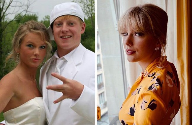 Penampakan Taylor Swift saat mengikuti pesta prom di sekolahnya. Beda banget ya? (Foto: Boredpanda)