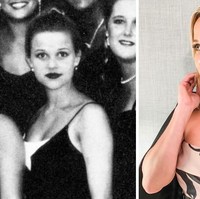 Reese Witherspoon tak mau melewatkan pesta prom dengan pulasan bibir yang biasa-biasa saja.  (Foto: Boredpanda)