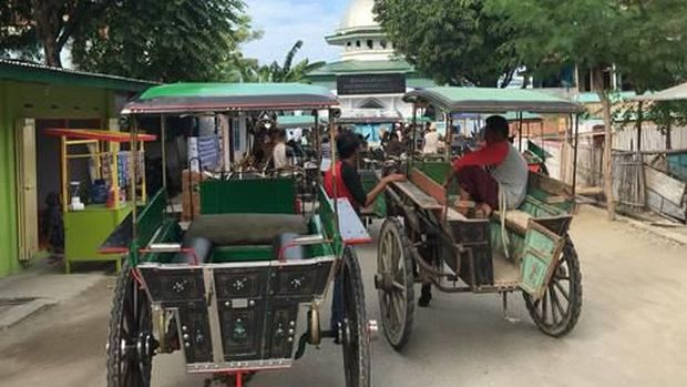  Warga Desa Pambusuang, Polewali Mandar, Sulawesi Barat, mempertahankan tradisi bersilaturahmi dengan menaiki delman atau bendi.