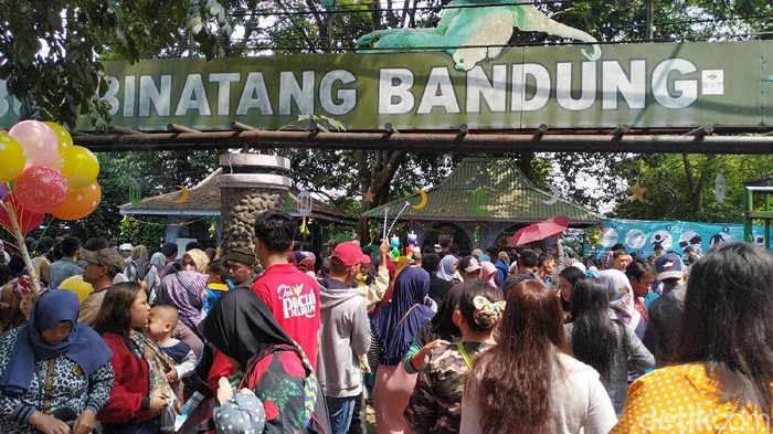 Kebun Binatang Bandung masih jadi favorit berlibur warga saat libur lebaran.