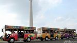 Pengunjung Serbu Monas di Hari Kedua Lebaran