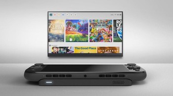 Nintendo Switch Up ini dibayangkan memiliki dock ringkas dengan penghubung magnetik, dalam ukuran yang ringkas. (Foto: Dok. Olivier Raymond)
