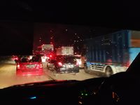Kemacetan setelah GT Cikampek Utama arah Jakarta