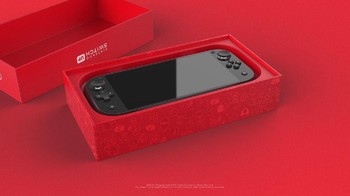 Nintendo Switch Up dalam kemasan merah yang terasa kental nuansa Nintendo (dan Mario). (Foto: Dok. Olivier Raymond)