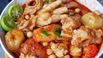 Huaaah! Dijamin Melek Usai Makan Baso Aci Super Pedas