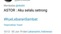 Jadi manusia itu memang harus seperti Astor. Selain enak, Astor juga singkatan dari Aku harus setrong eiits tapi ini hanya singkatan nyeleneh dari netizen. Foto: Twitter