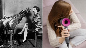 Zaman dulu, para wanita mengeringkan rambut mereka menggunakan benda seperti oven atau langsung di atas api yang menyala. Lalu pada 1925, muncul penemuan pengering rambut yang lebih aman meski wujudnya masih raksasa. Pengering rambut yang kalian lihat saat ini, sudah melewati berbagai tahapan evolusi. Foto: via Brainberries