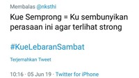 Selain Astor ada juga kue semprong nih. Keduanya punya motivasi yang sama buat saling strong. Foto: Twitter