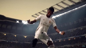 Pemain muda Real Madrid, Vinicius Junior, juga tampak di trailer FIFA 20. Foto: YouTube/EA SPORTS FIFA
