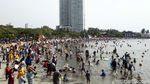 Warga Ramai-ramai Kunjungi Ancol di Hari Terakhir Libur Lebaran
