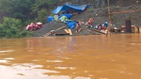 Banjir diakibatkan hujan tanpa henti yang mengguyur Konawe Utara selama sepekan lamanya (Foto: Istimewa)