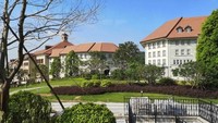Pemandangan asri dari bangunan-bangunan kampus Huawei di markas besar Shenzen, provinsi Guangdong, Cina. Istimewa/Rappler.