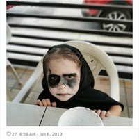 Pesta ulang tahun Lucia mendapat perhatian banyak orang, tanpa terkecuali dari Bonnie Aarons yang bukan lain sang pemeran Valak. Ia bahkan memberikan ucapan selamat ulang tahun untuk Lucia lewat Twitter. Happy birthday Lucia! Happy every day!!!, kicaunya. (Foto: Twitter)