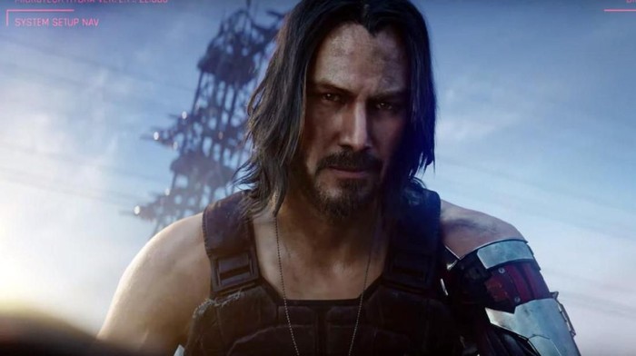 Keanu Reeves saat tampil di Cyberpunk 2077.