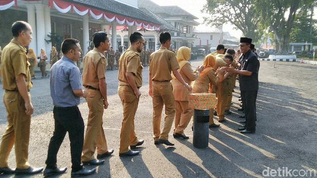 Kesiangan, Sejumlah PNS di Pemkab Ciamis Tak Ikut Apel Pagi