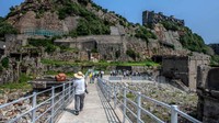UNESCO pun menjadikan Pulau Hashima sebagai situs warisan sejarah dunia pada Juli 2015. (Carl Court/Getty Images)
