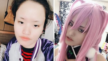 Beda banget ya, sebelum dan sesudah dipoles ala cosplay. (Foto: Boredpanda)