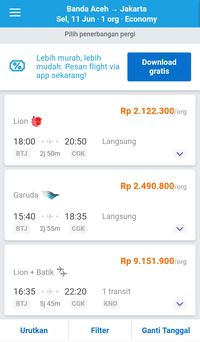 Harga Tiket Banda Aceh-Jakarta Capai Rp 9 Juta