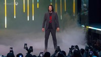 Keanu Reeves menjadi bintang tamu yang hadir di acara game Cyberpunk 2077 yang akan dirilis pada 16 April 2020. Dok. Twitter