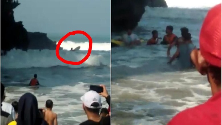 Selamatkan Wisatawan, Penjaga Pantai Nyaris Tewas Tersangkut Karang Selamatkan Wisatawan, Penjaga Pantai Nyaris Tewas Tersangkut Karang