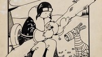 Sampul dari komik saat Tintin bertualang ke Uni Soviet dan ditandatangani langsung oleh komikus Herge terjual Rp 16 miliar.  Foto: Sampul Komik Tintin