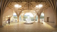 Bagian luar Cambridge Central Mosque ini tampak sama dengan masjid lainnya. Ada taman dan ruang terbuka untuk jamaah yang ingin sekedar duduk atau berdiskusi. (marksbarfield)