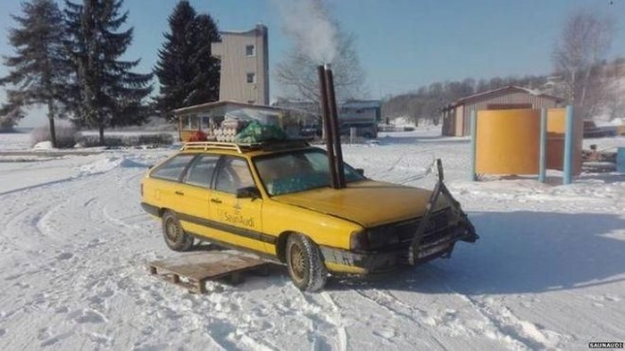 Mau coba sauna di dalam mobil ini? (Foto: BBC) Mau coba sauna di dalam mobil ini? (Foto: BBC)