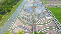 Gubernur Jawa Timur, Khofifah Indah Parawansa mempromosikan wisata crop circle di Kediri. Ini destinasi baru yang cukup unik untuk dikunjungi traveler. (khofifah.ip/hsymdfq/Instagram)