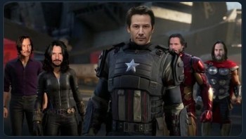 Kalau sudah dipasang wajah Keanu Reeves begini, beres semua masalah. Foto: Istimewa