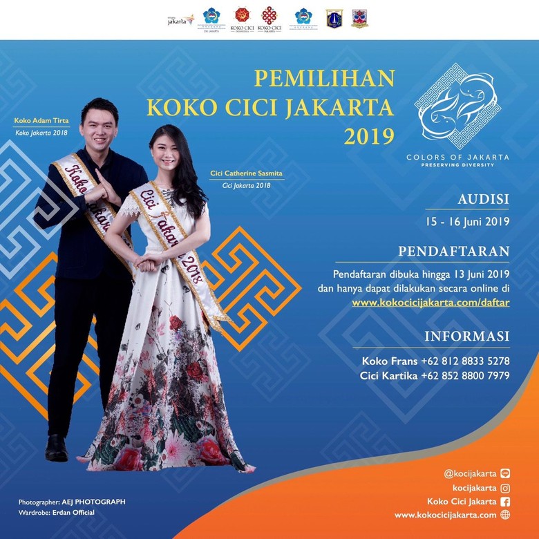 Masih Ada Kesempatan untuk Jadi Koko Cici Jakarta 2019 Masih Ada Kesempatan untuk Jadi Koko Cici Jakarta 2019