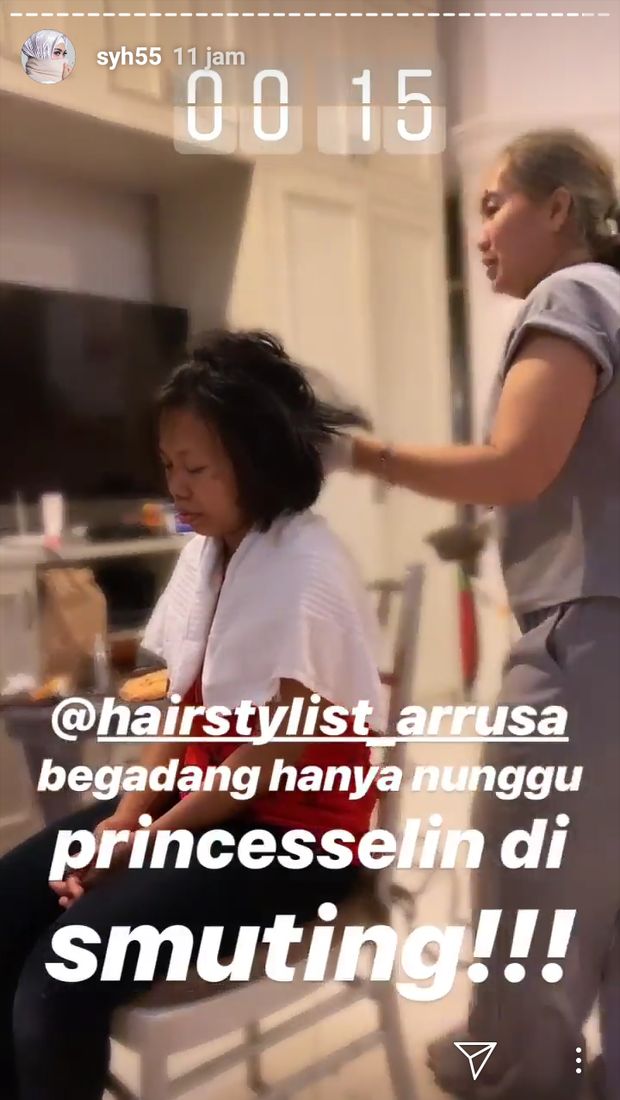 Mantap! ART Syahrini Dirawat Penata Rambut Artis Sebelum Mudik