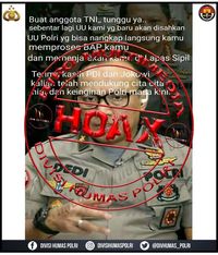 Muncul Meme Polisi akan Tangkapi TNI, Polri: Itu Hoax!
