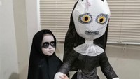 Lucia memilih tema film The Nun sebagai konsep pestanya itu. Dok. Twitter/dreeaaxo_